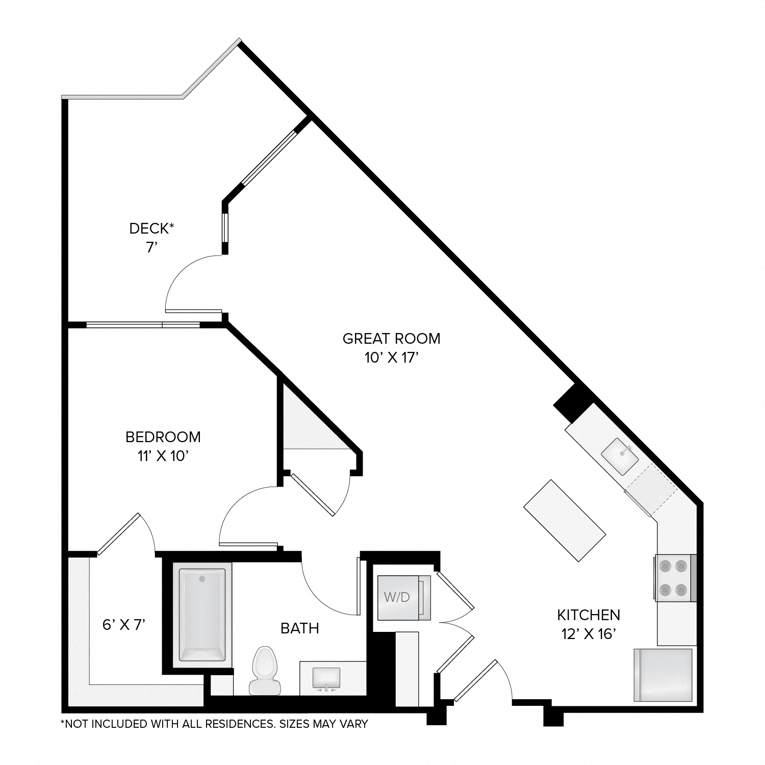 Floor plan layout diagram for The Jackson Deluxe